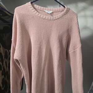 Time and Tru Blush Crew Neck Sweater